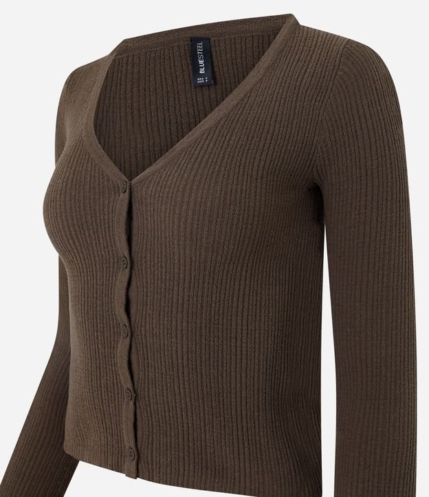 Cardigan en Punto Chenille con Botones 2