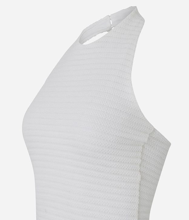 Blusa Peplum Frente única en Piquet con Texturas 6