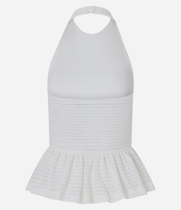 Blusa Peplum Frente única en Piquet con Texturas 7
