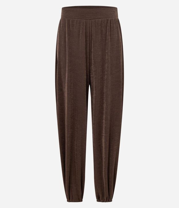 Pantalón Aladim con Leve Brillo y Cintura Ancha