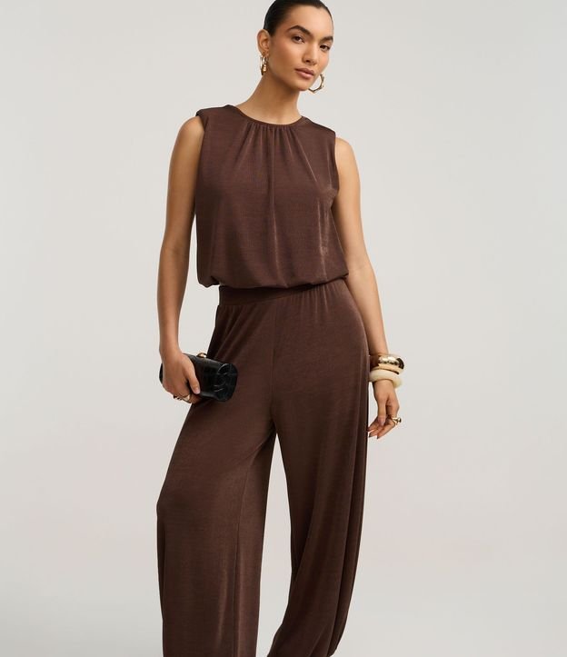 Pantalón Aladim con Leve Brillo y Cintura Ancha 2