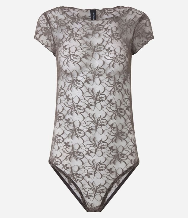 Body en Encaje con Frufrus y Textura Floral 5