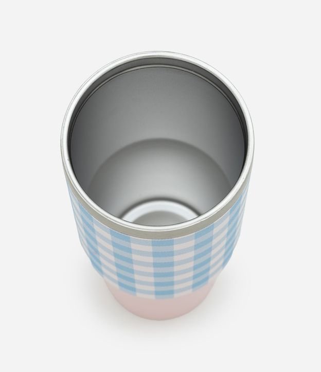 Vaso Térmico con Alça Geométrica y Estampa de Cuadros 3