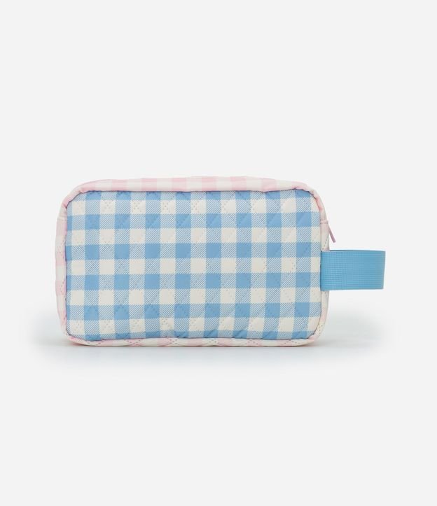Neceser Rectangular Grande con Asa y Estampa de Cuadros 3