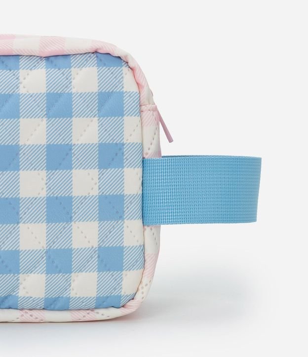 Neceser Rectangular Grande con Asa y Estampa de Cuadros 4