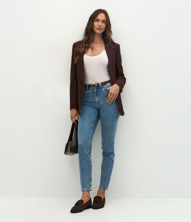Pantalón Skinny en Jeans con Ruedo Plegado