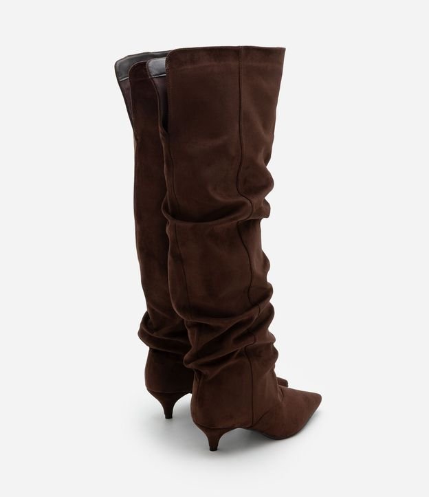 Bota Over The Knee en Gamuza con Caída Fruncida 6