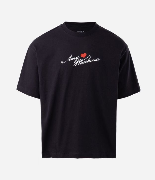 Remera Boxy con Estampado Amy Winehouse 7