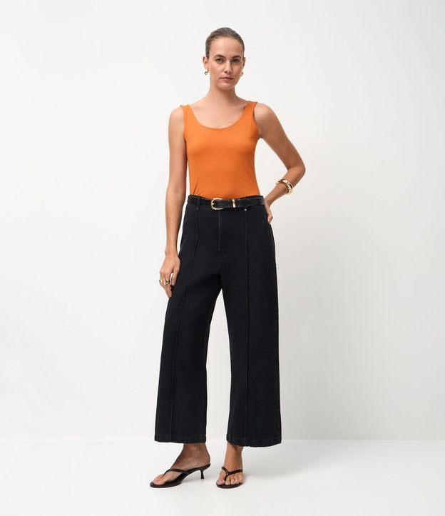 Blusa Musculosa en Poliamida con Escote U 3