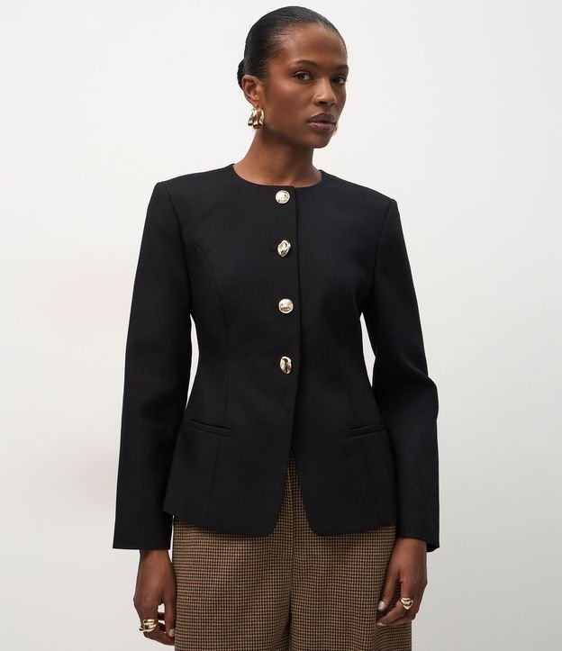 Blazer de Sastrería Estructurada en Crepe 2