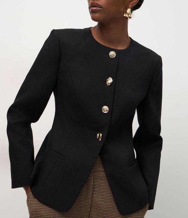 Blazer de Sastrería Estructurada en Crepe 4