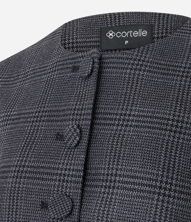 Blazer Sastre de Cuadros con Manga Baloné 7