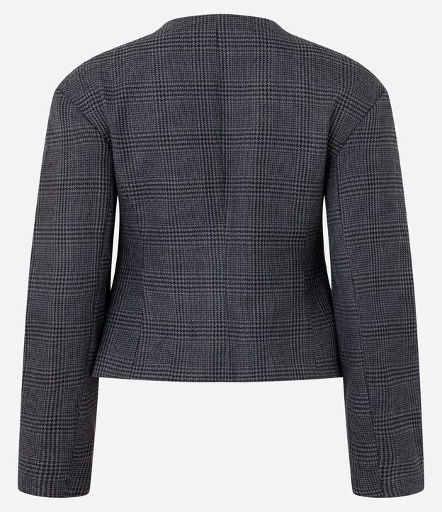 Blazer Sastre de Cuadros con Manga Baloné 8