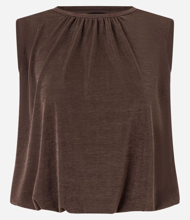 Blusa en Rib con Hombreras y Leve Brillo 7