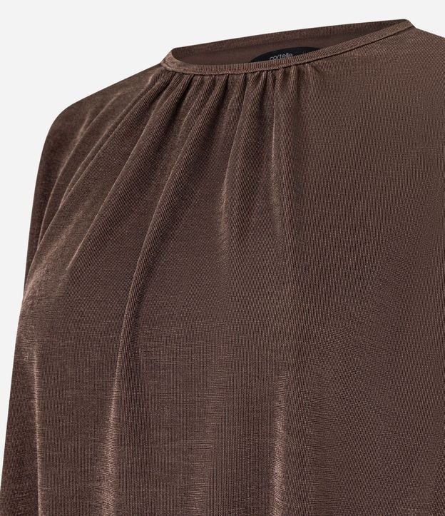 Blusa en Rib con Hombreras y Leve Brillo 8