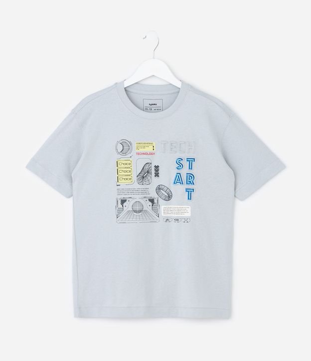 Remera Infantil en Interlock con Lettering Tech Start – Talle 5 a 14 años 2