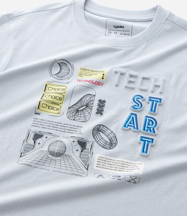 Remera Infantil en Interlock con Lettering Tech Start – Talle 5 a 14 años 6