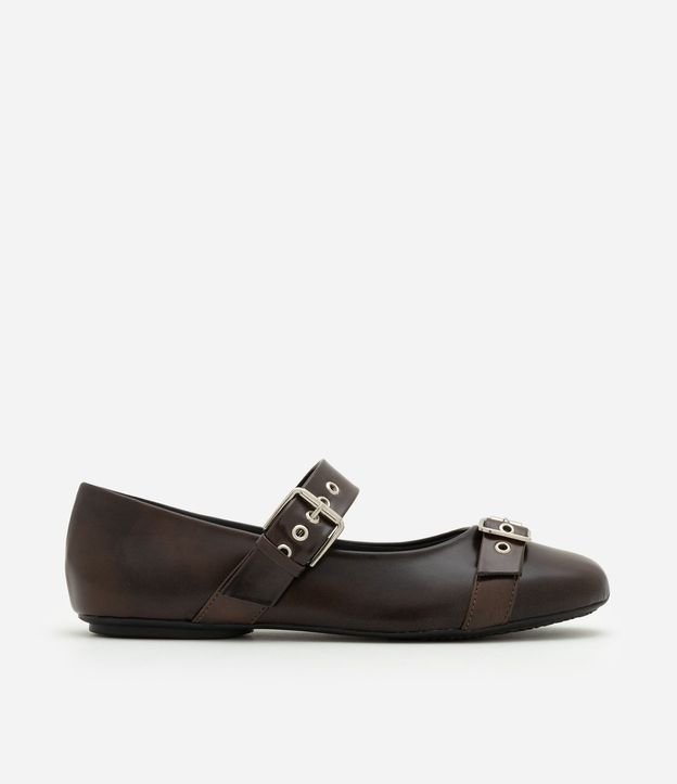 Zapatilla en PU con Hebillas Ajustables y Ojale
