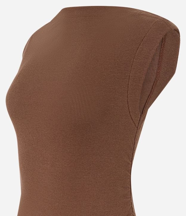 Vestido Midi en Rib con Escote Canoa 6