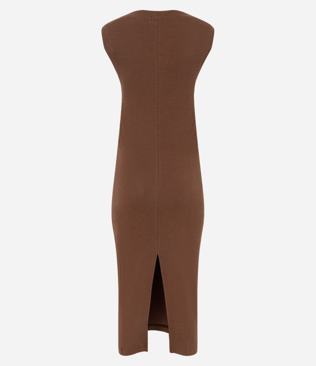 Vestido Midi en Rib con Escote Canoa 7