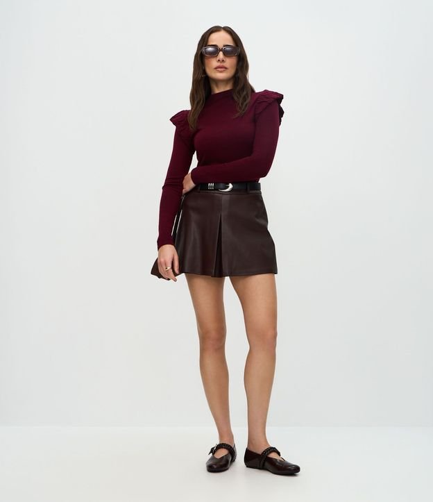 Blusa Regular en Punto con Detalle en el Hombro 2
