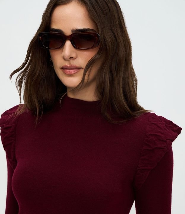Blusa Regular en Punto con Detalle en el Hombro 3