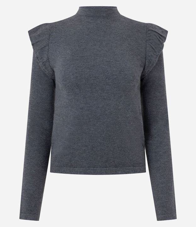 Blusa Regular en Punto con Detalle en el Hombro 5