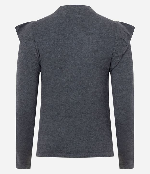Blusa Regular en Punto con Detalle en el Hombro 6
