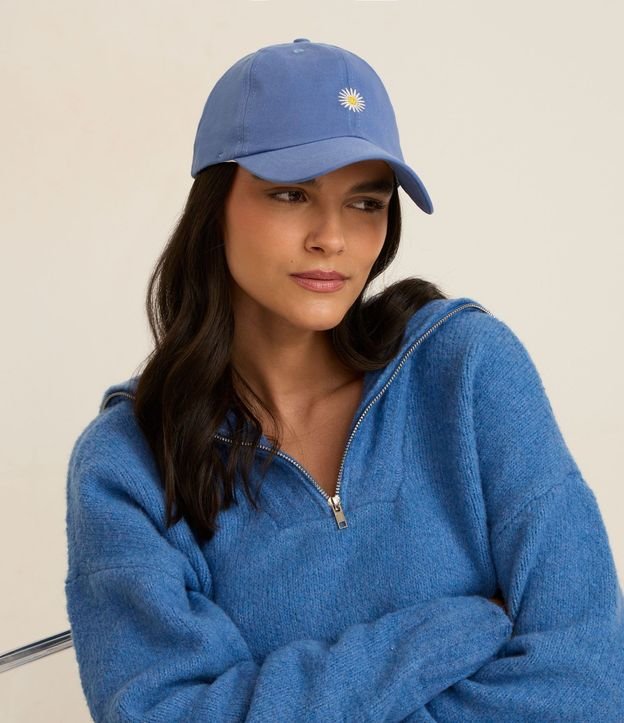 Gorra Aba Curva en Sarga con Bordado Margarita 7