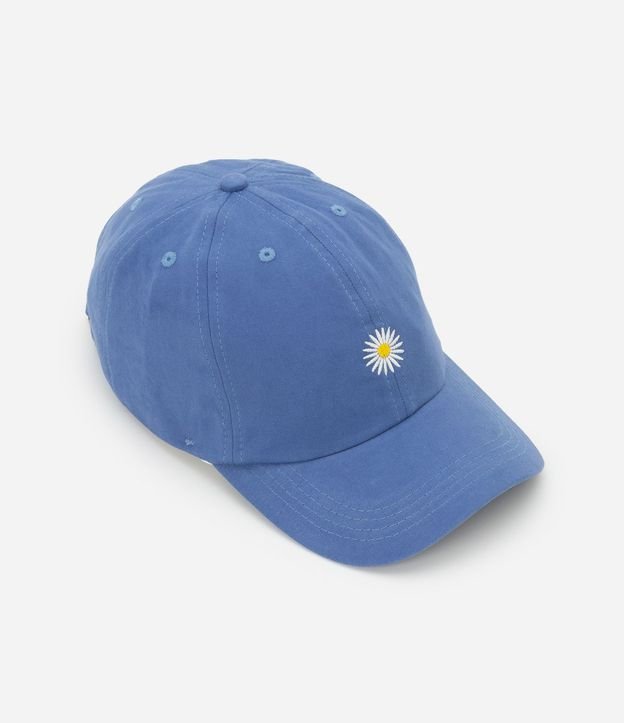 Gorra Aba Curva en Sarga con Bordado Margarita 2