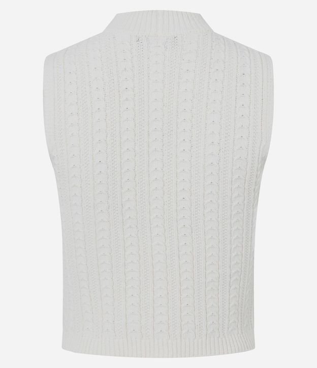 Blusa Corta en Punto con Aplicación de Ondas 7