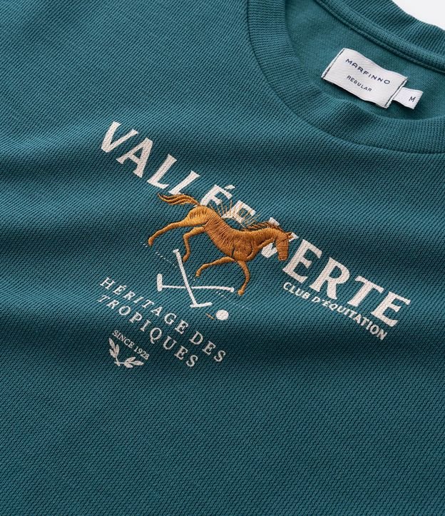 Remera Manga corta en Algodón con Estampado de Caballo 7