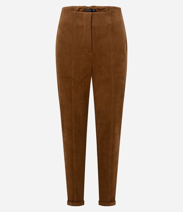 Pantalón Skinny en Gamuza con Ruedo Plegado 5