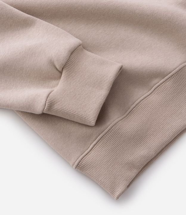 Buzo Algodón con Felpa y Cuello Polo Contrastante 10