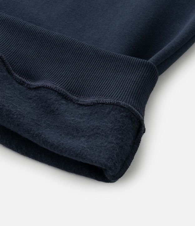 Buzo Algodón con Felpa y Cuello Polo Contrastante 10