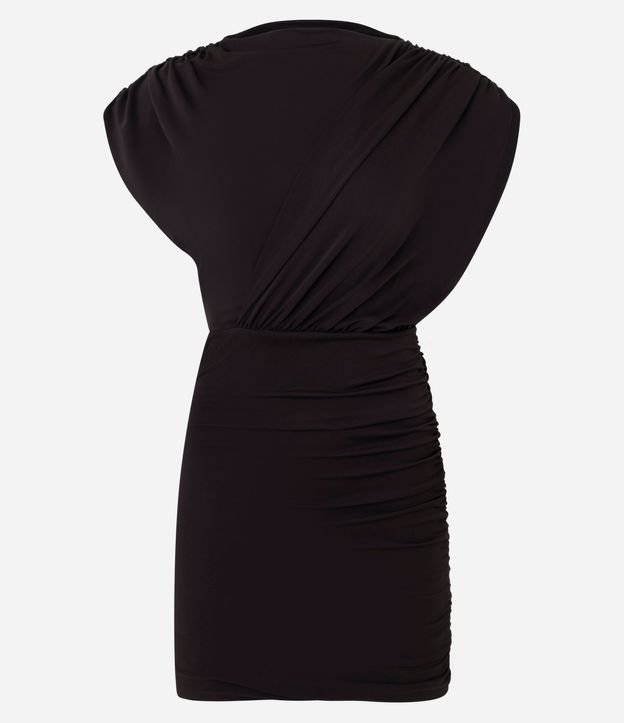 Vestido Corto en Microfibra con Hombreras 8