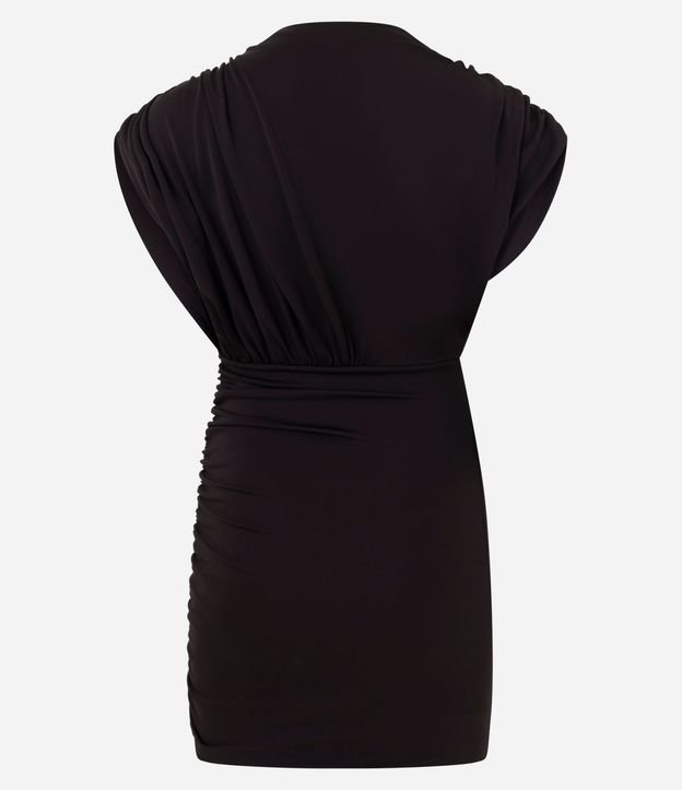 Vestido Corto en Microfibra con Hombreras 9