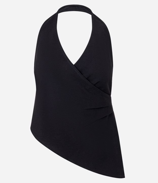 Blusa Frente Única Traspasada con Punta Asimétrica 8