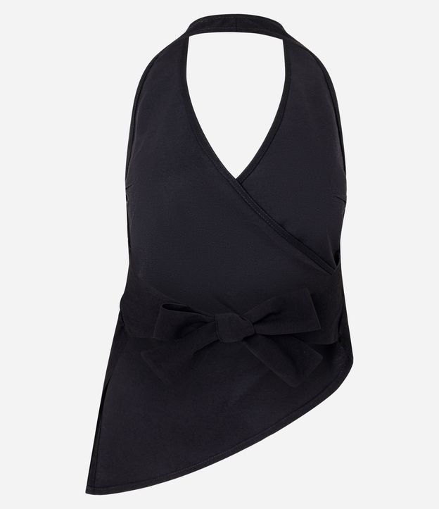 Blusa Frente Única Traspasada con Punta Asimétrica 9
