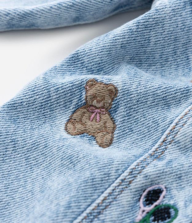Campera Jeans Infantil con Bordados Divertidos - Talle 1 a 6 años 7