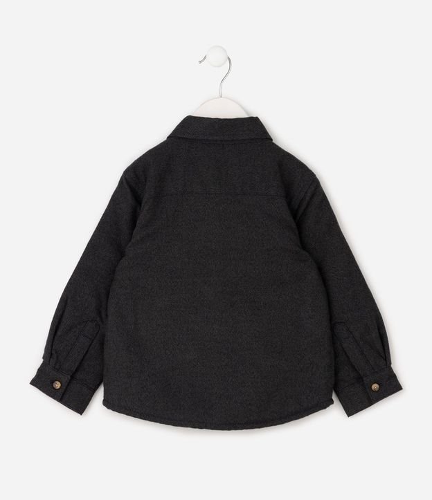 Camisa Sarga en Algodón Forro Sherpa por Dentro - Talle 1 a 6 años 3