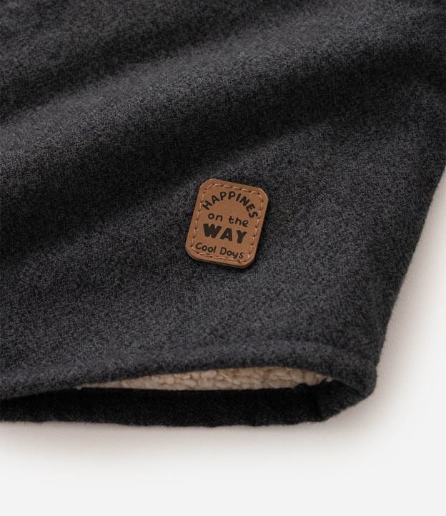 Camisa Sarga en Algodón Forro Sherpa por Dentro - Talle 1 a 6 años 4