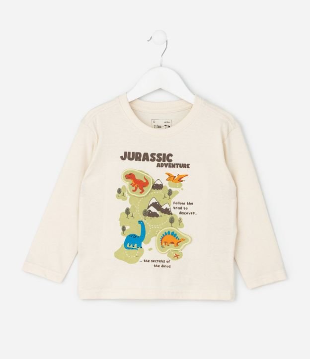 Remera Manga Larga Dinosaurio Interactivo - 1 a 6 años