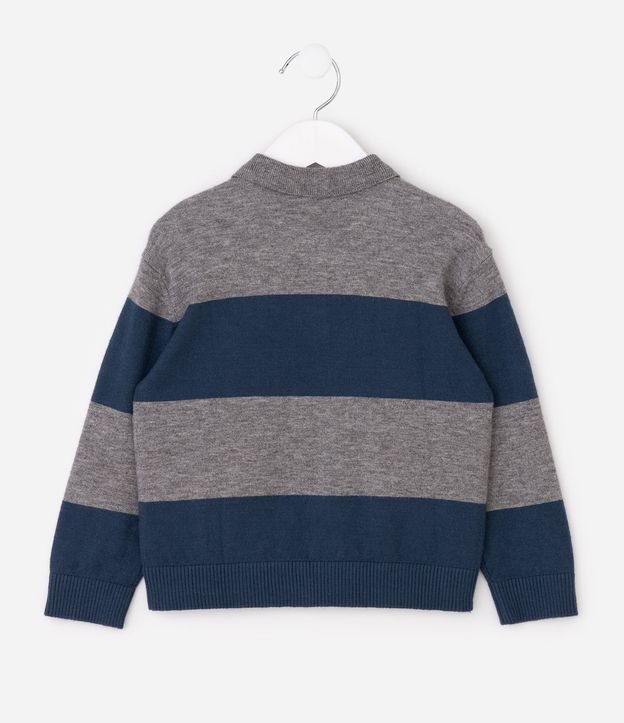 Saco Infantil Listrado en Punto con Cuello Polo– Talle 1 a 6 años 3