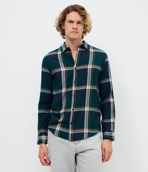 Camisa Franela de Cuadros Manga Larga 3