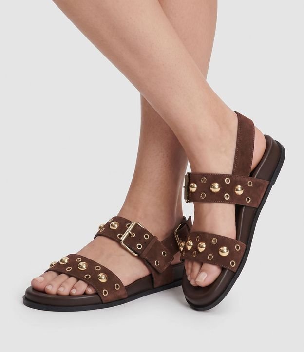 Sandalia Sport Sandal Plana con Tachuelas y Ojetes 2