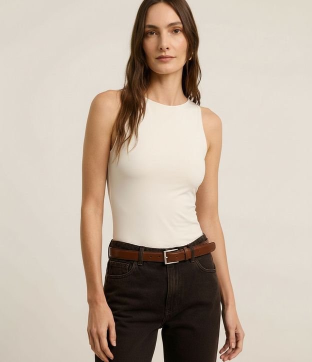 Blusa en Poliamida con Cuello Redondo 2