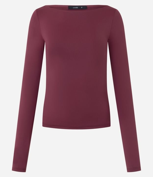 Blusa Regular en Poliamida con Escote Canoa 5