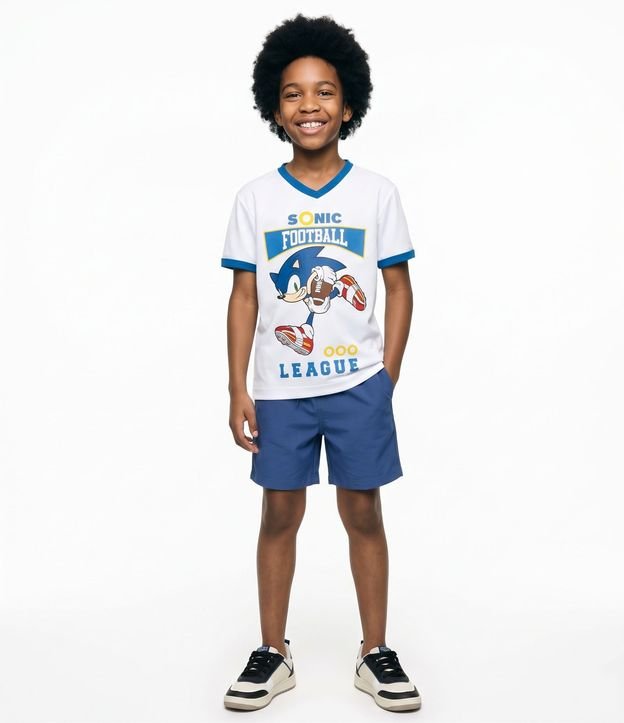 Remera Infantil Deportiva con Estampa de Sonic Football – Talle 5 a 14 años