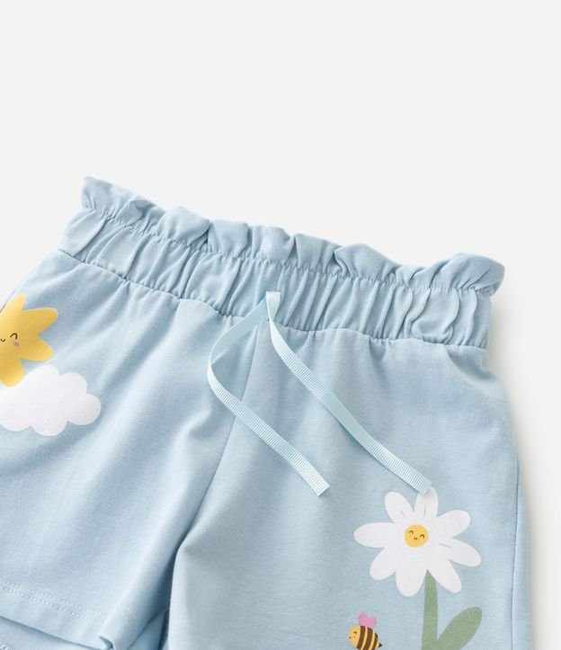 Short Clochard Infantil con Estampado Ícones – Talle 1 a 5/6 7
